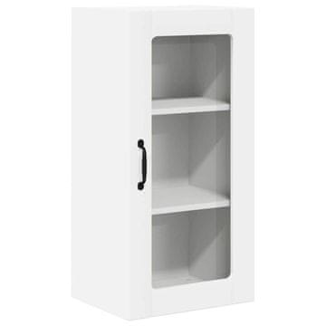 Vidaxl Stenski stekleni omarica PORTO Bela 40 x 31 x 80 cm