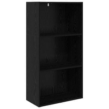 Vidaxl Knjižna polica Črna Orehovina 60 x 30 x 114 cm Konstruiran les