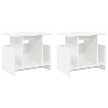 Vidaxl TV stojalo 2 szt. Bela 50 x 35 x 45 cm Konstruiran les