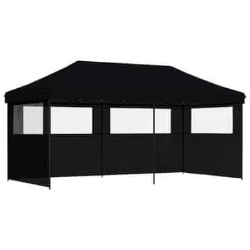 Vidaxl Zabavni šotor Črna 292 x 580 x 315 cm Oxford tkanina