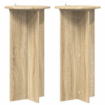 Vidaxl Stojalo za rastline 2 kos Sonoma hrast 40 x 40 x 80 cm