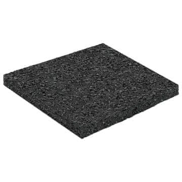 Vidaxl Tlak za patio iz gumijskega granulata Črna 9 x 9 x 0,6 cm Guma