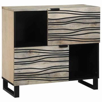 Vidaxl Stranišče Bela 80 x 33 x 75 cm trden mangov les