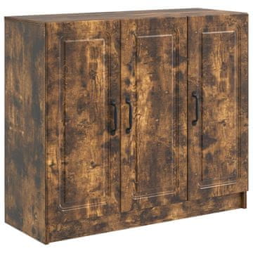 Vidaxl Strani šal Dimljen hrast 89 x 34,5 x 77 cm Inženirski les