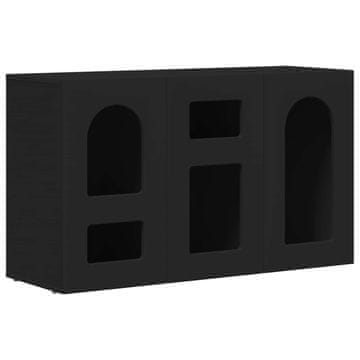 Vidaxl Strani šal Črna 100 x 35 x 59 cm Konstruiran les