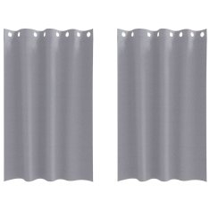Vidaxl Zavese za zatemnitev z obroči 2 szt. Svetlo siva 175 x 140 cm