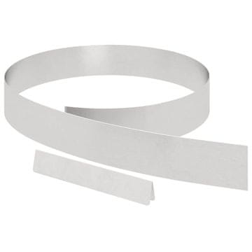 Vidaxl Robovi trave srebrna 450 x 0,05 x 10 cm Nerjaveče jeklo