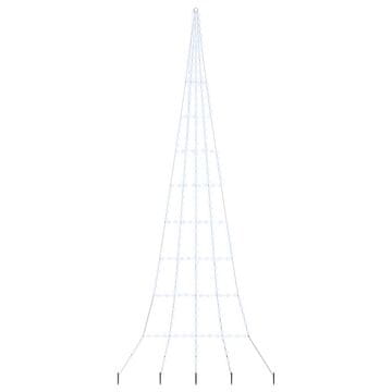 Vidaxl LED božično drevo z zemeljskimi ostrimi Hladno bela 511 cm
