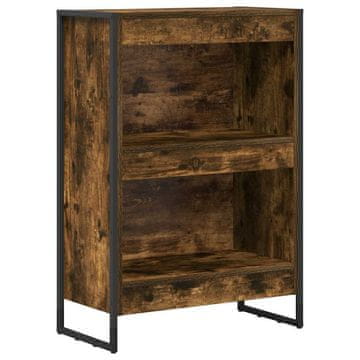 Vidaxl Knjigovni omar Dimni hrast 60 x 30 x 86,5 cm Konstruiran les