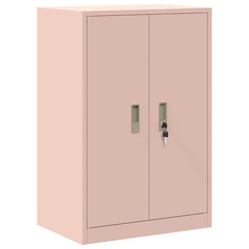 Vidaxl Omarica za shranjevanje Roza 60 x 40 x 90 cm Jeklo