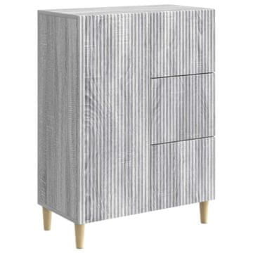 Vidaxl Strani šal Siva Sonoma 66 x 34,5 x 90 cm Inženirski les