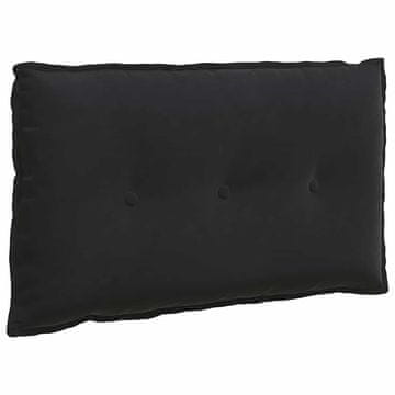 Vidaxl Poglavni vzglavnik Črna 80 x 50 cm Žametna tkanina