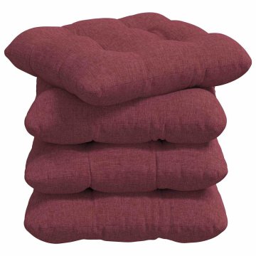 Vidaxl Sedežne blazine 4 szt. Vinorodna rdeča 40 x 40 x 12 cm blago