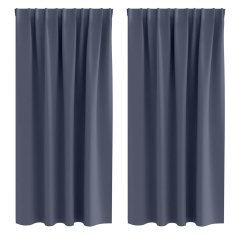 Vidaxl Zavese za zatemnitev z obroči 2 szt. Antracit 175 x 140 cm
