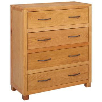 Vidaxl Za omarice Rjava 80 x 35 x 95 cm Masivno hrastovo les