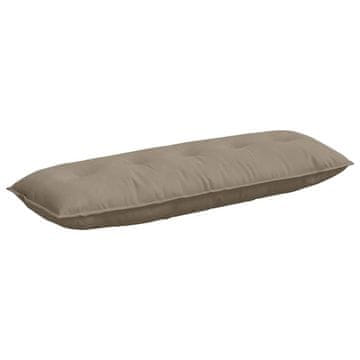 Vidaxl Poglavni vzglavnik Taupe 140 x 50 cm Mikrofiber tkanina