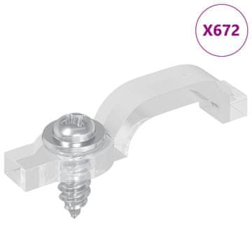 Vidaxl LED stranske sponke 23,8 mm 12 szt. Transparentno