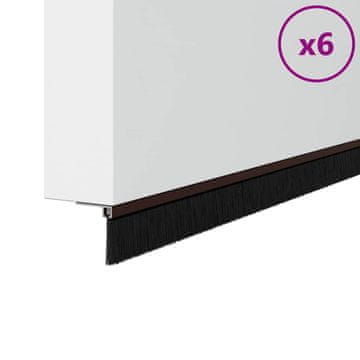 Vidaxl Skrbniki za vrata z vijaki 6 szt. Rjava 100 cm