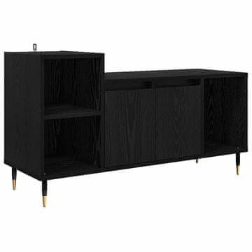 Vidaxl TV omarica Črna Orehovina 100 x 35 x 55 cm Konstruiran les