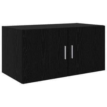 Vidaxl Omarica na steni Črni hrast 80 x 42.5 x 40 cm Konstruiran les