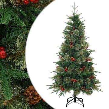Vidaxl Umetno Zložljivo Božično Drevo Zelena 150 cm PVC, PE in jeklo