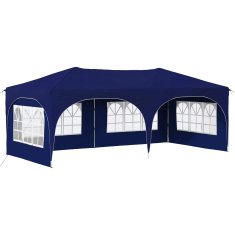 Vidaxl Zložljivi šotor za zabave 574 x 289 x 245 cm Modra