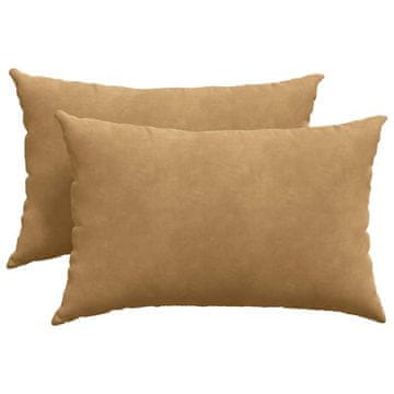 Vidaxl Blazine za kavč 2 szt. Rjava 60 x 40 cm Žametna tkanina