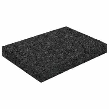 Vidaxl Tlak za patio iz gumijskega granulata Črna 6 x 9 x 1 cm Guma