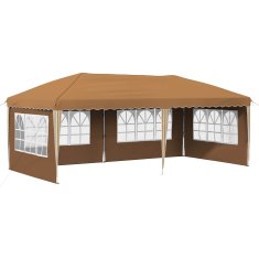 Vidaxl Zložljivi šotor za zabave 574 x 289 x 245 cm Bež