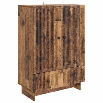 Vidaxl Strani šal Star les 66 x 34,5 x 95 cm Konstruirano leseno