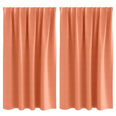 Vidaxl Zavese za zatemnitev z obroči 2 szt. Terakota 140 x 140 cm