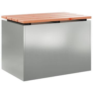 Vidaxl Vrtna klop srebrna 60 x 40 x 43 cm Pocinkano jeklo