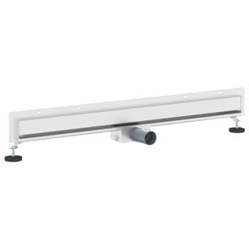 Vidaxl Na steni nameščena odtočna rešetka za tuš srebrna 90 cm