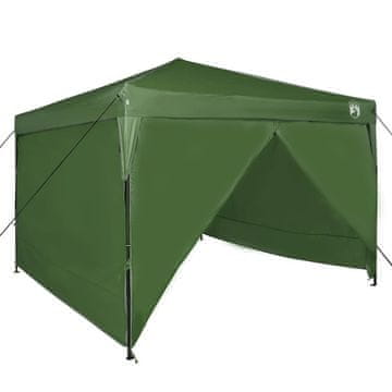 Vidaxl Nadstrešni šotor Zelena 290 x 290 x 251 cm blago