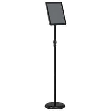 Vidaxl Razstave na sejmih Črna 25 x 25 x 125 cm Aluminij