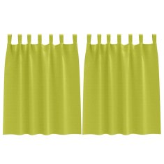 Vidaxl Zavese za zatemnitev z obroči 2 szt. Zelena 140 x 140 cm