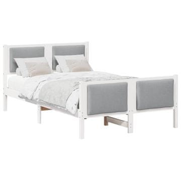 Vidaxl Konstrukcija postelje Svetlo siva 120 x 190 cm blago