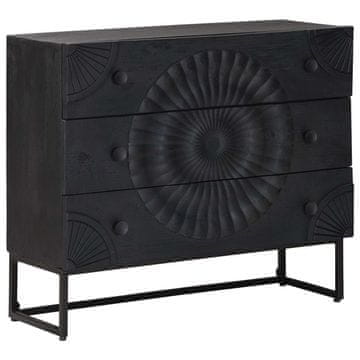 Vidaxl Predalna omara s predalom Črna 75 x 30 x 65 cm