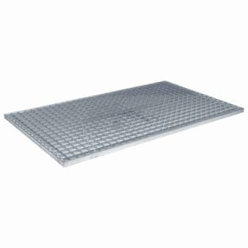 Vidaxl Rešetka srebrna 30 x 30 x 2 cm Jeklo vroče pocinkano