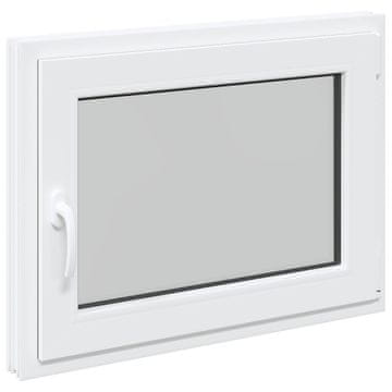 Vidaxl Okno za klet RISOR 80 x 60 cm PVC in steklo Bela