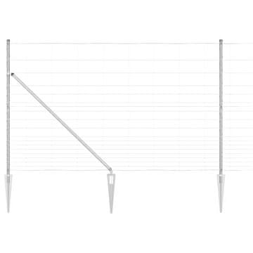 Vidaxl Varjena žična ograja s konicami 50 x 1,5 m (Š x V)