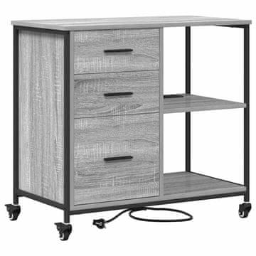 Vidaxl Omara z polnilno postajo 76 x 41 x 72 cm Inženirski les