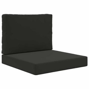 Vidaxl Zunanja blazina za kavč 2 szt. Črna Poliester