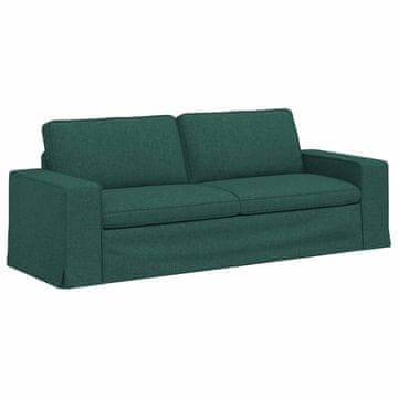 Vidaxl Kavč Temno zelena 222 x 80 x 82 cm blago