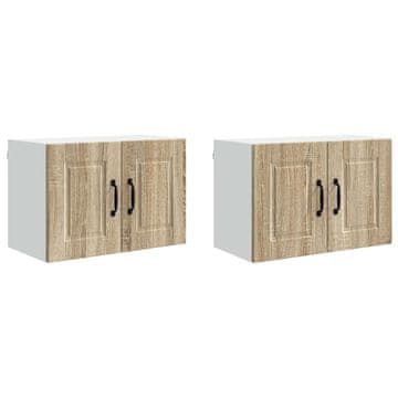 Vidaxl Omarica na steni PORTO 2 szt. Sonoma hrast 60 x 31 x 40 cm