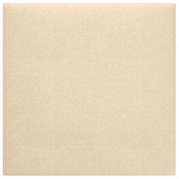 Vidaxl Stenska glavna postelja 12 szt. krema 30 x 30 cm blago