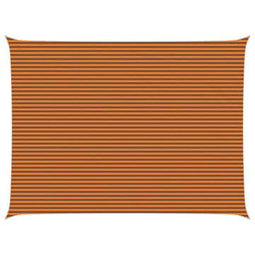 Vidaxl Sončno platno Oranžna in Rjava 6 x 8 m 100% poliester Oxford