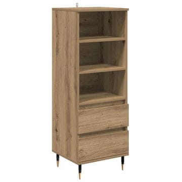 Vidaxl Visok predalnik Umetni hrast 40 x 36 x 110 cm Konstruiran les