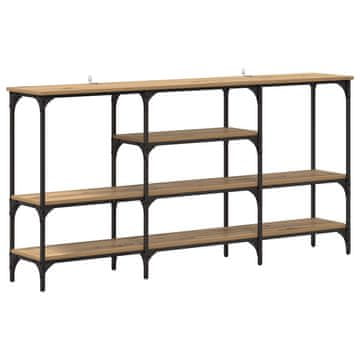 Vidaxl Konzolna miza artisan hrast 160 x 29 x 80 cm Konstruiran les