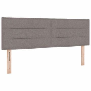 Vidaxl LED glava postelje z LED trakami z vzglavjem Taupe 160 cm blago